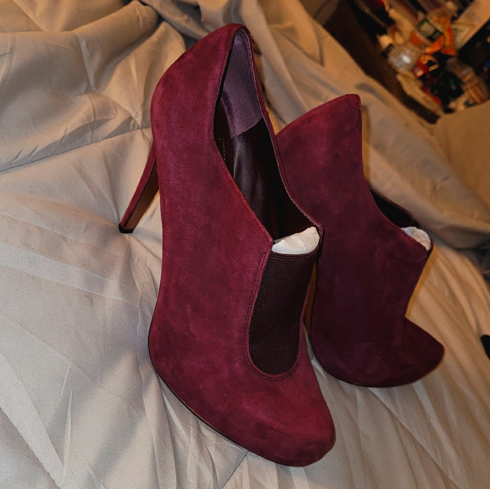 BCBG suede booties